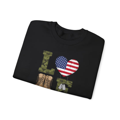 Love Our Veterans sweatshirt | Gift For Veteran | Veteran Sweatshirt | Gift For Dad | military boots American flag camouflage