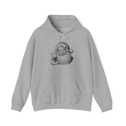 Funny Sassy Santa Hoodie, Funny Unisex Heavy Blend Sweatshirt, Christmas Gift, Holiday Apparel, Quirky Winter Wear, Casual Cozy