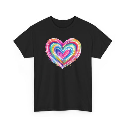 Comfort Colors Cute Heart Shirt, Brushstroke Heart Shirt, Anniversary Gift, Womens Love Shirt, Valentines Day Shirt, Coquette Valentine Tee