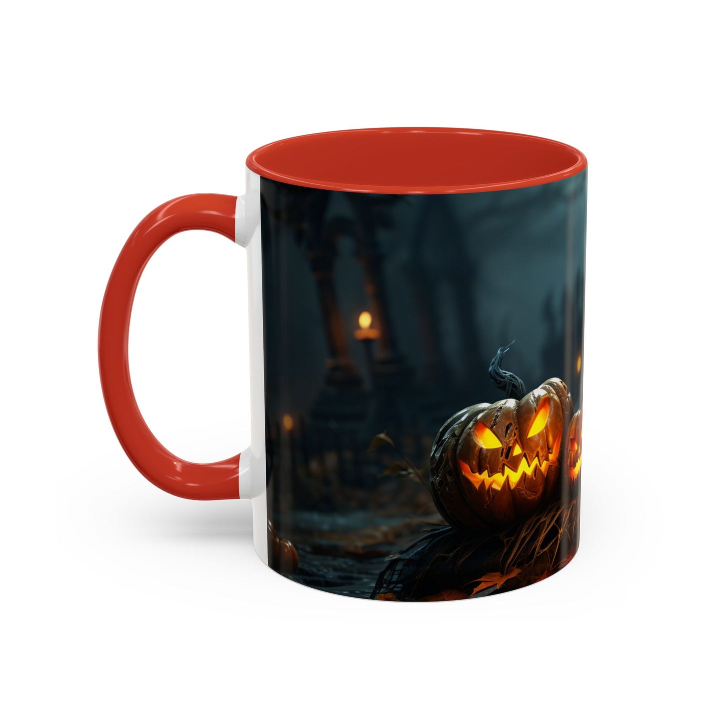 Halloween Pumpkin Accent Coffee Mug, Spooky Decor for Fall, Perfect Gift for Halloween Lovers, Seasonal Drinkware, Gift for Halloween Day