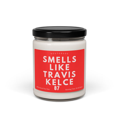 Smells Like Travis Kelce Candle - Football Themed Jar Candle, Gift for Kelce Fan, Scented 9 oz Candle