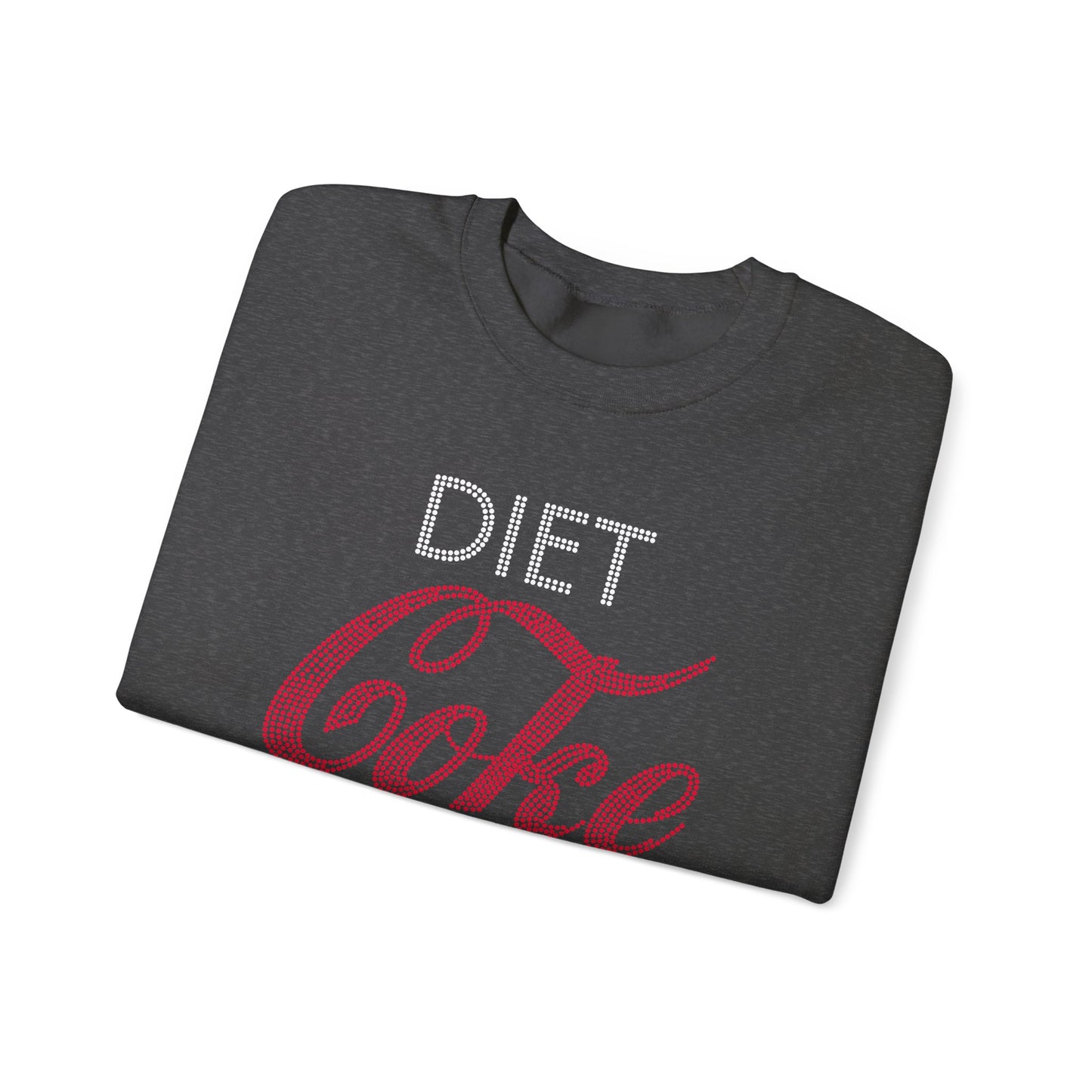 Diet Coke Sweatshirt, Funny Soda Lover Crewneck, Rhinestone Style Graphic Sweatshirt, Cozy Casual Pullover Gift for Her