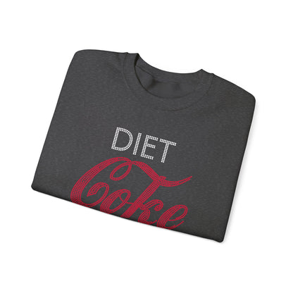 Diet Coke Sweatshirt, Funny Soda Lover Crewneck, Rhinestone Style Graphic Sweatshirt, Cozy Casual Pullover Gift for Her