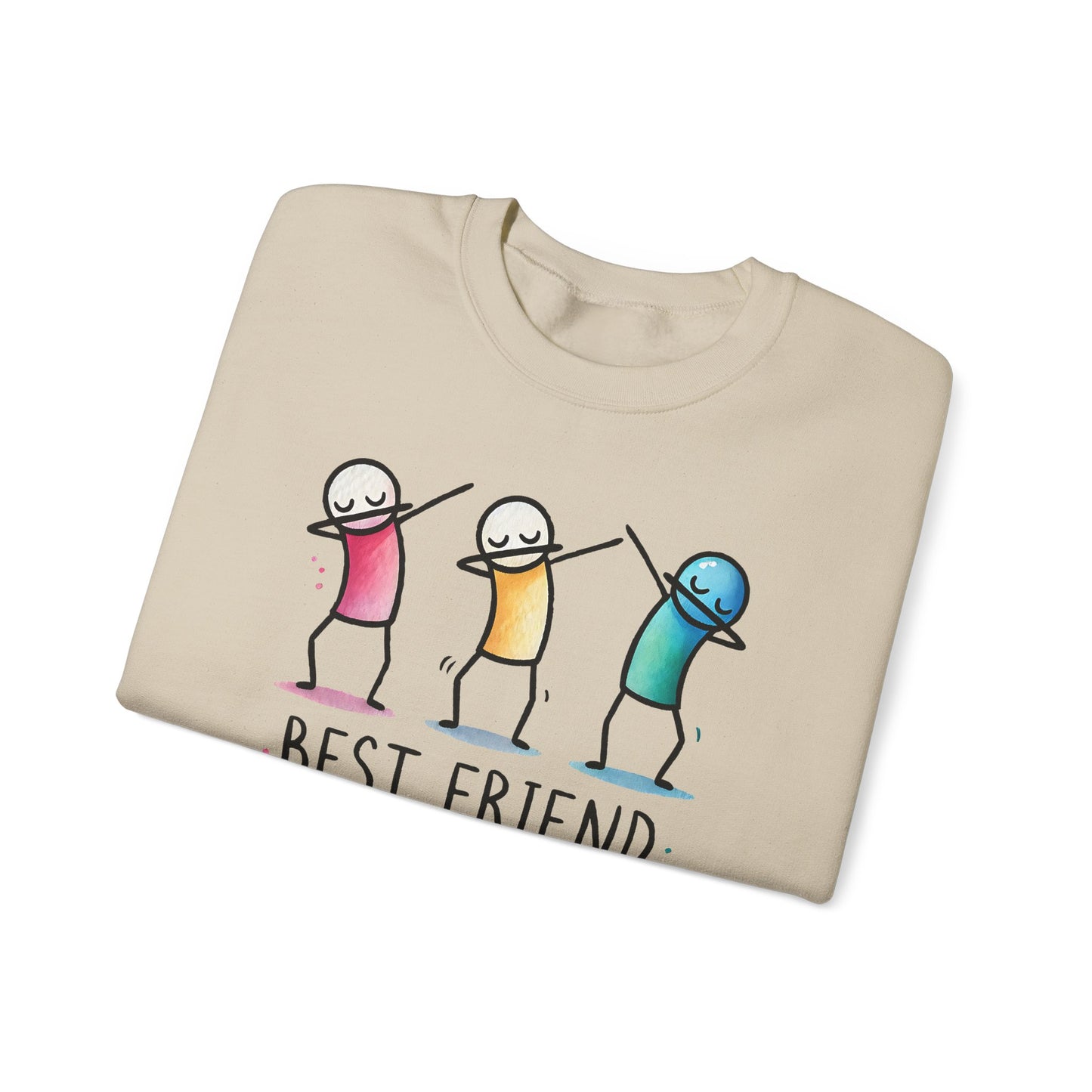 Best Friend Sweatshirt, Cute Dabbing Characters Sweater, Matching Friends Gift, XMas Christmas, Friendship Hoodie, BFF Gift for Girls
