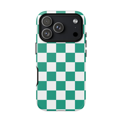 Checkered iPhone Case, Stylish Phone Cover,  Mobile Case For iPhone 17 Pro, 17, 16, 15, 14, 13, 12, 11, X, XR,XS MAX, Chic Gift for Her