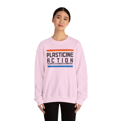 PLASTICINE ACTION  Sweatshirt, Sava Gaza, Perfect Gift for Animation Enthusiasts, Casual Wear, Unique Statement