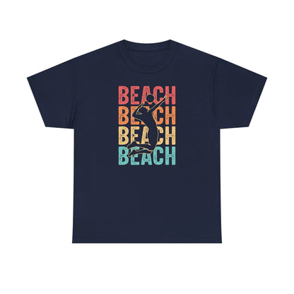 Beach Vibes Unisex Heavy Cotton Tee, Summer T-Shirt, Beachwear, Vacation Apparel, Graphic Tee, Gift for Beach Lovers