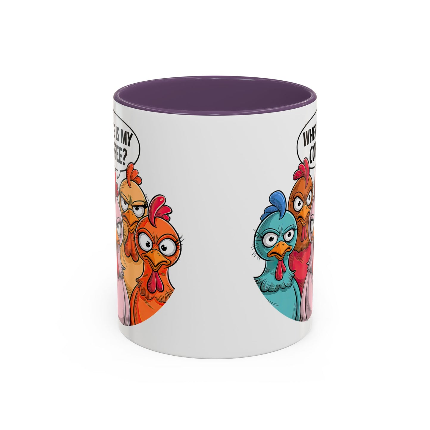 Where Is My Coffee? Chicken Trio Mug | Accent Coffee Mug | Mug for Coffee Lovers | Gift for Coworkers, Friends, and Family