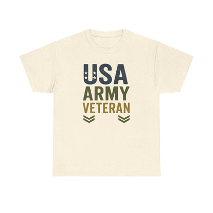 USA Army Veteran Cotton Tee, Veteran Gift, Patriotic Apparel, Memorial Day T-Shirt, Military Pride Top, Navy Veteran T-Shirt