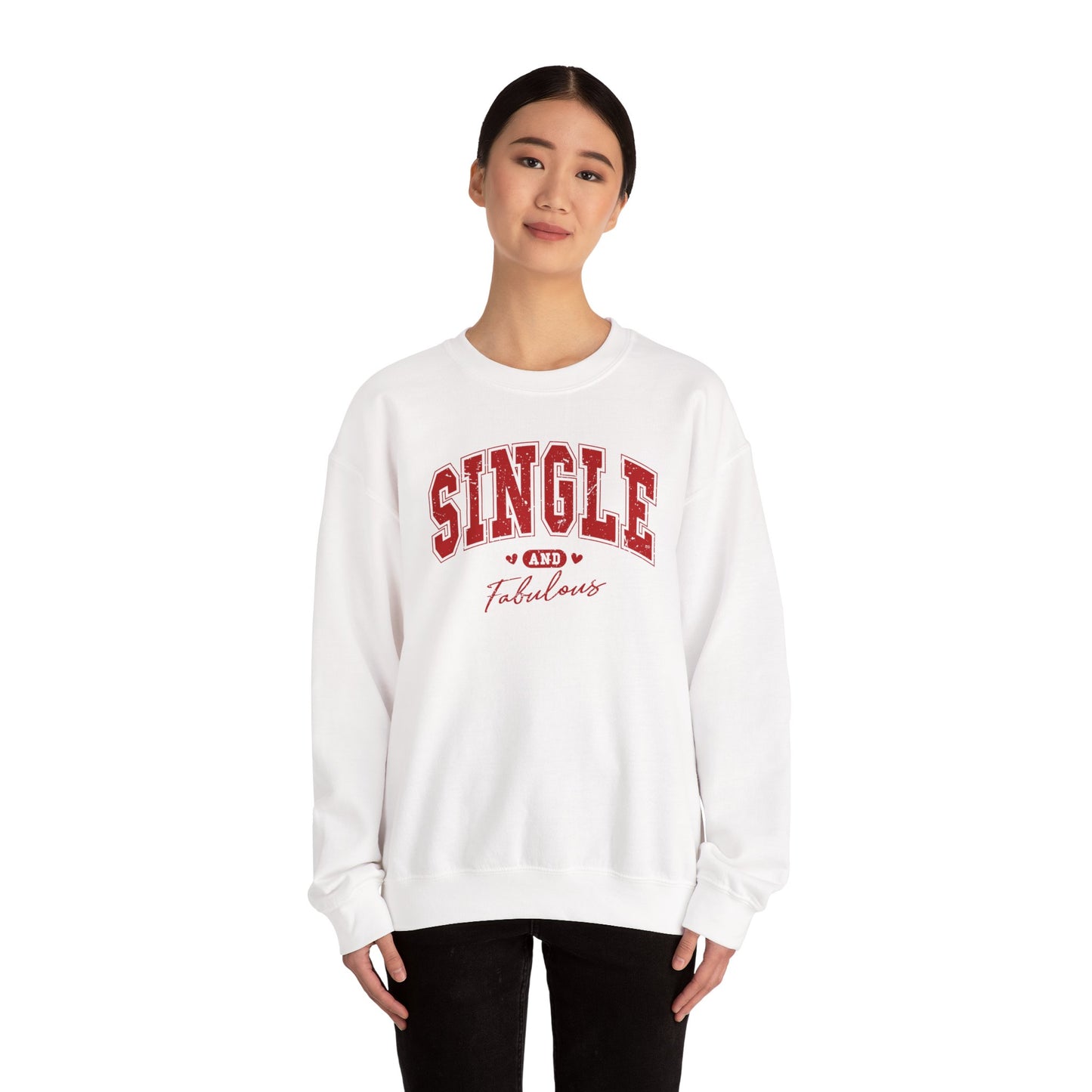 Single and Fabulous Sweatshirt, Funny Varsity Style Crewneck, Women's Casual Pullover, Bold Statement Shirt, Gift for Her