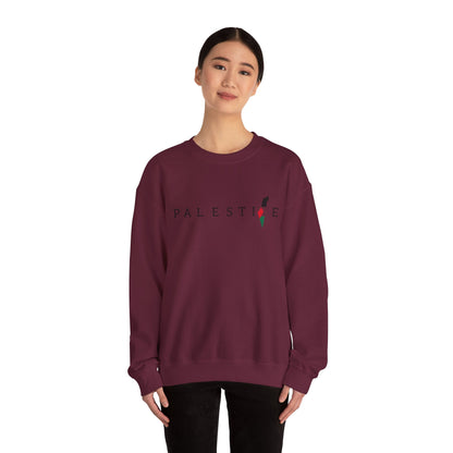 Palestine Heart Sweatshirt, Cozy Sweater, Casual Gift for Activists, Statement Apparel, Comfortable Layering Piece, Palestine Gift