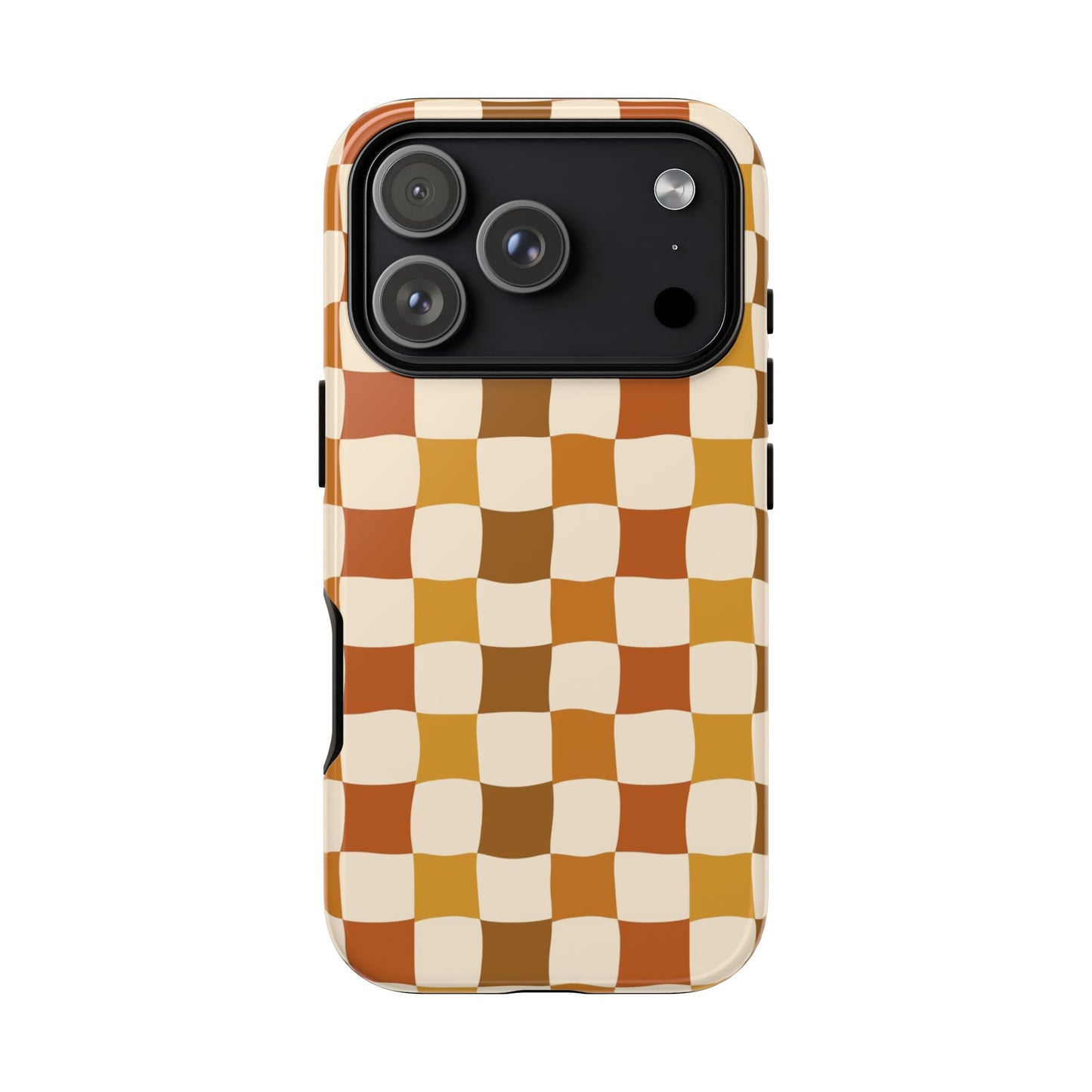 Boho Checked Phone Case, Checkerboard Design, Durable Protection, Phone Cover, Phone case For iPhone and Samsung, Trendy Phone Cover