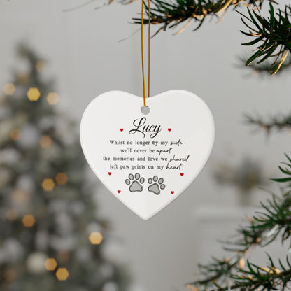 Memorial Decorative Ornaments, Pet Loss Gift, Double-Sided Keepsake, Custom Memorial Decor, Dog/Cat Tribute, Heartfelt Remembrance