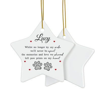 Memorial Decorative Ornaments, Pet Loss Gift, Double-Sided Keepsake, Custom Memorial Decor, Dog/Cat Tribute, Heartfelt Remembrance