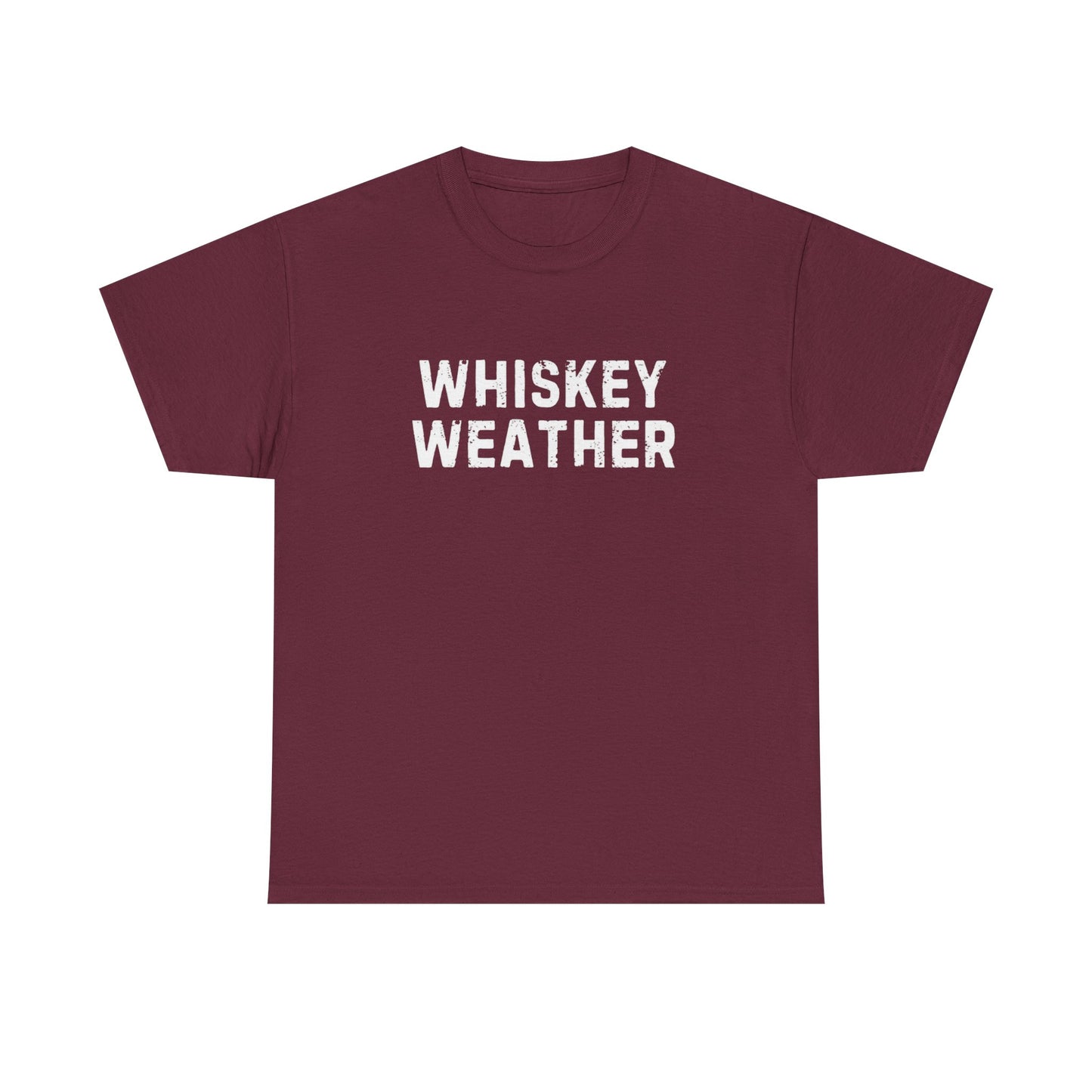 Whiskey Weather Tee, Cotton T-Shirt for Casual Outings, Gift for Beer Lovers, Cozy Fall Apparel, Perfect for Birthdays, Parties