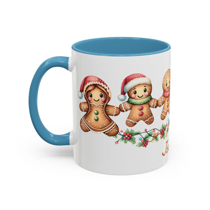Personalized Gingerbread Friends Coffee Mug, Holiday Mug, Christmas Decor, Personalized Coffee Cup, Gift for Her, Winter Wonderland