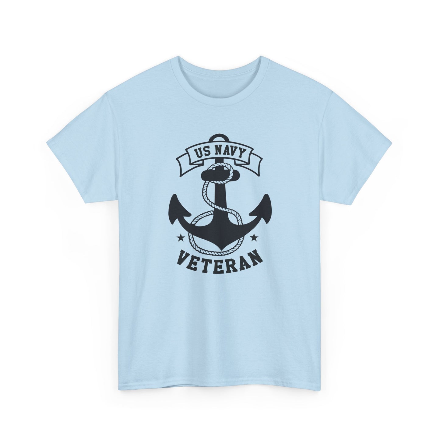 Navy Veteran Heavy Cotton Tee, US Navy Tribute Shirt, Military Appreciation Gift, Veteran's Day Outfit, Gift for Navy Personals