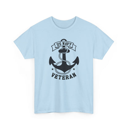 Navy Veteran Heavy Cotton Tee, US Navy Tribute Shirt, Military Appreciation Gift, Veteran's Day Outfit, Gift for Navy Personals