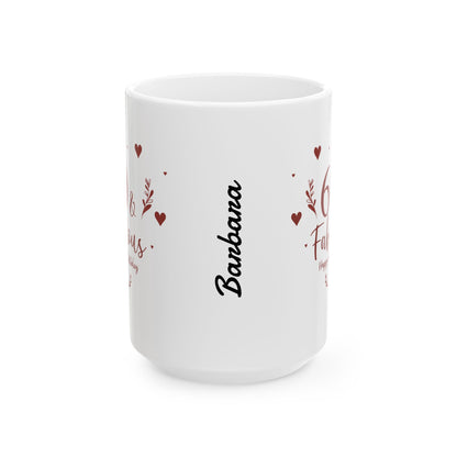 Personalized Fabulous 60th Birthday Ceramic Mug, Perfect Gift for Milestone Celebrations, Mug for Wife, Fun Coffee Mug, Birthday Gift