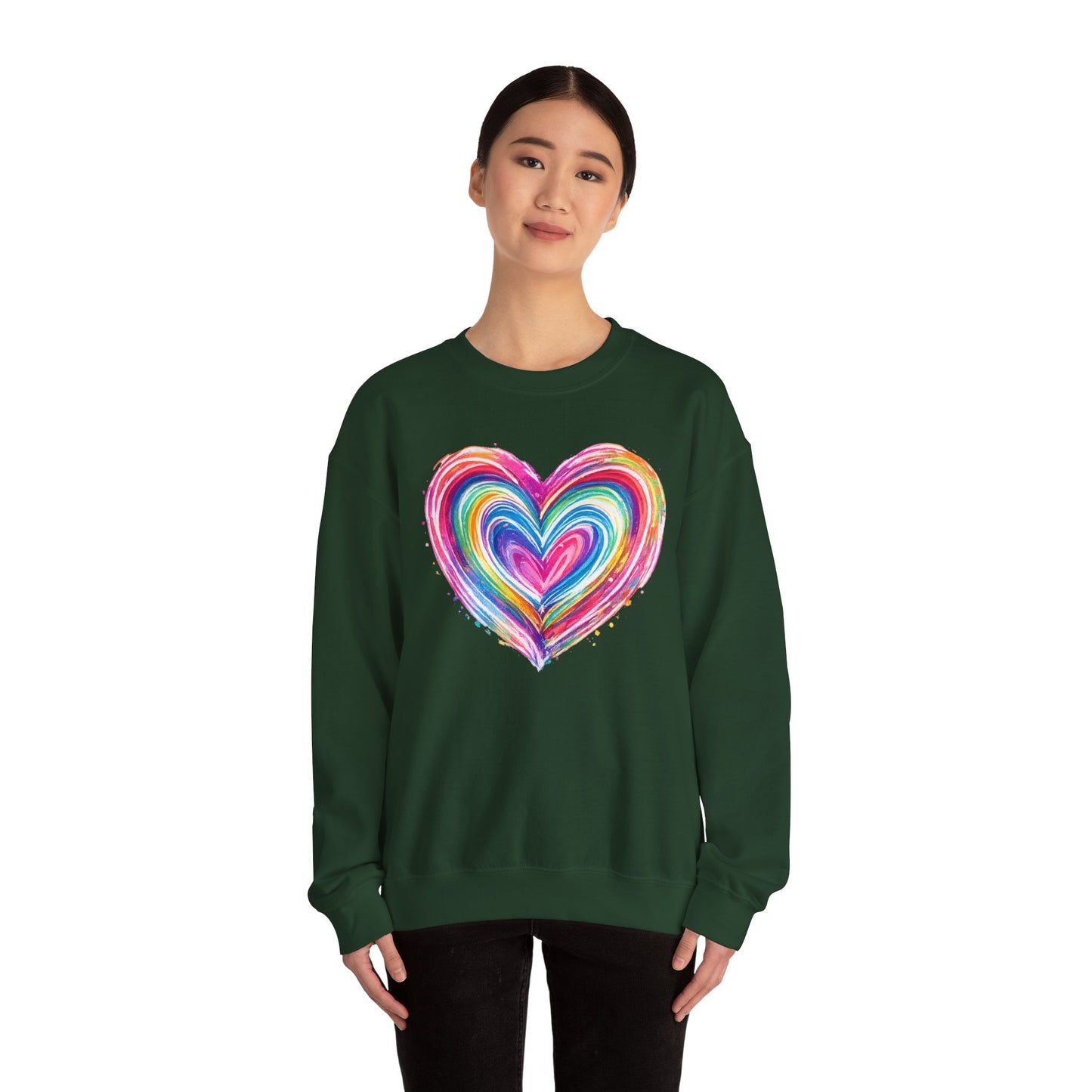 Comfort Colors Cute Heart SweatShirt, Brushstroke Heart , Valentine Gift, Womens Love Sweater, Anniversary Day , Coquette Valentine Tee