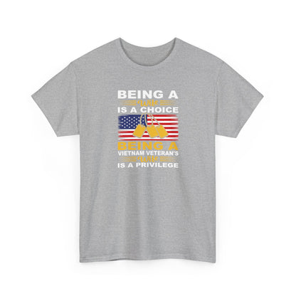 Vietnam Veteran Tribute Cotton T-Shirt, Patriotic T-Shirt, Veteran's Day Gift, Military Pride Apparel, Memorial Day Tee