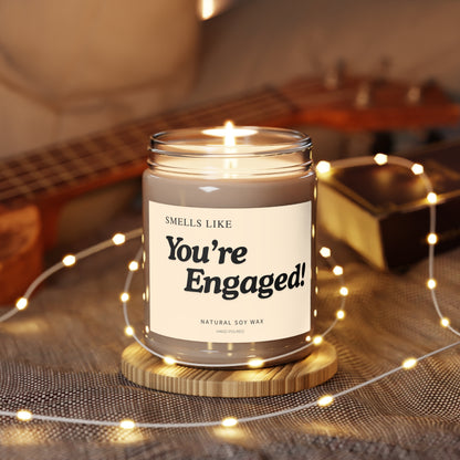 You're Engaged! Scented Soy Candle Engagement Gift for Her, Newly Engaged Friend, Bride to Be, Bridal Shower or Wedding Gift