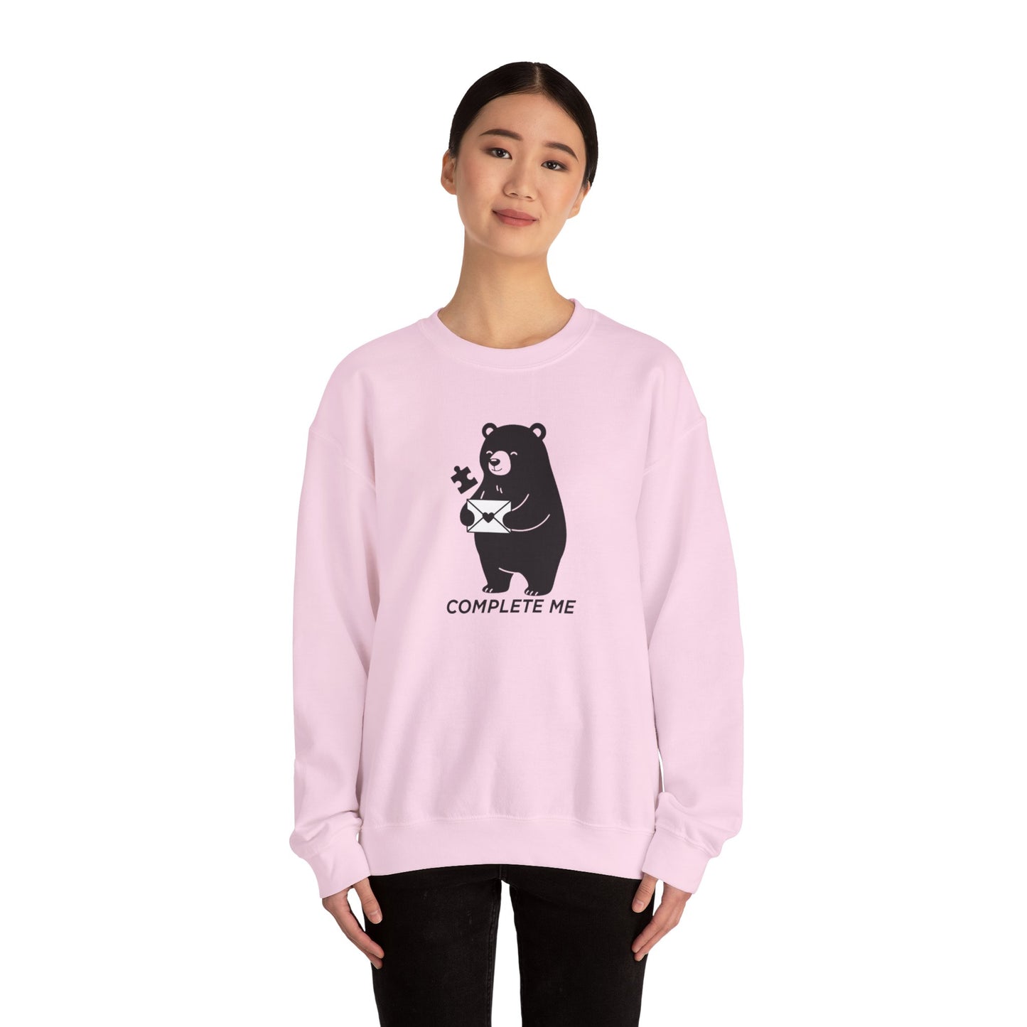 You Complete Me Valentine's Sweatshirt | Matching Couple Gift | Cute Bear Puzzle Tee | Anniversary & Valentine's Day Gift