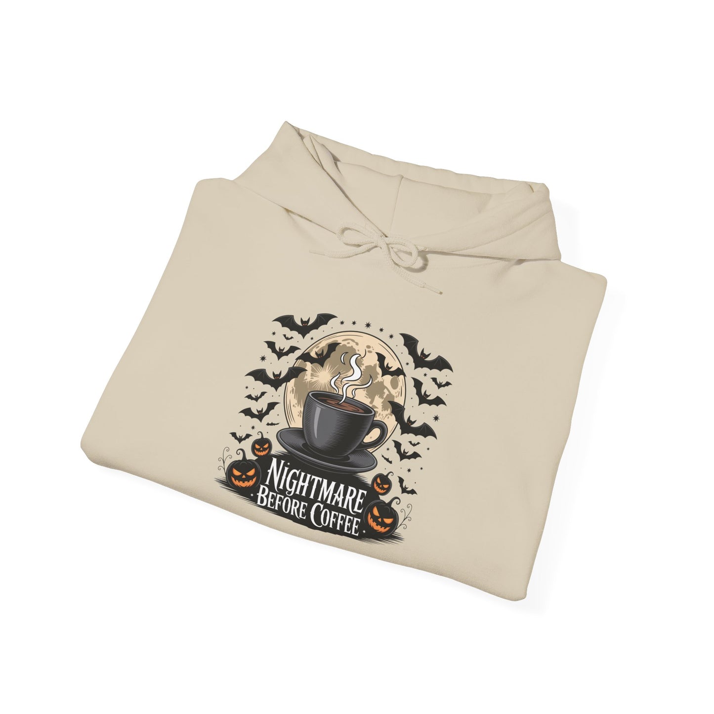 Nightmare Before Coffee Hoodie, Unisex Sweatshirt for Coffee Lovers, Halloween Apparel, Cozy Gift, Autumn Fashion