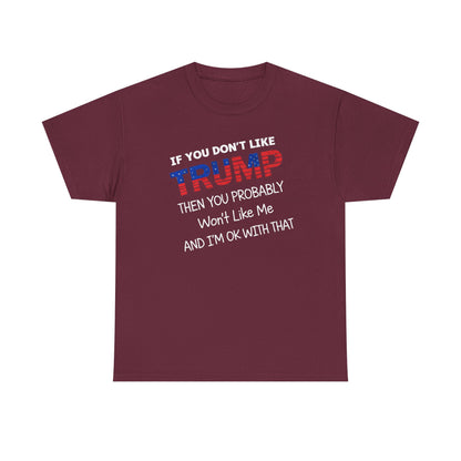 If You Don't Like Trump Then You Probably Won't Like Me T-Shirt, MAGA Men's, 2025 Trump Shirt, Republican T Shirt, Voting Shirt, MAGA Ladies