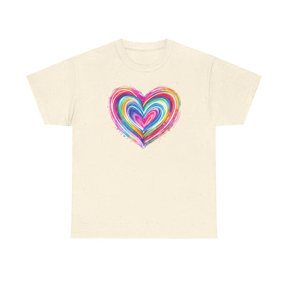 Comfort Colors Cute Heart Shirt, Brushstroke Heart Shirt, Anniversary Gift, Womens Love Shirt, Valentines Day Shirt, Coquette Valentine Tee