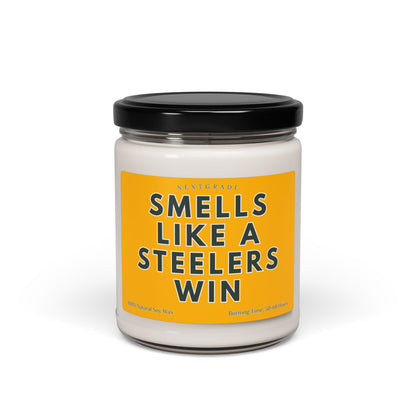 Smells Like A Steelers Win - Football Themed Candle, Gift for Him, Gift for Football Fans, Home Decor, Man Cave, Game Day Essential