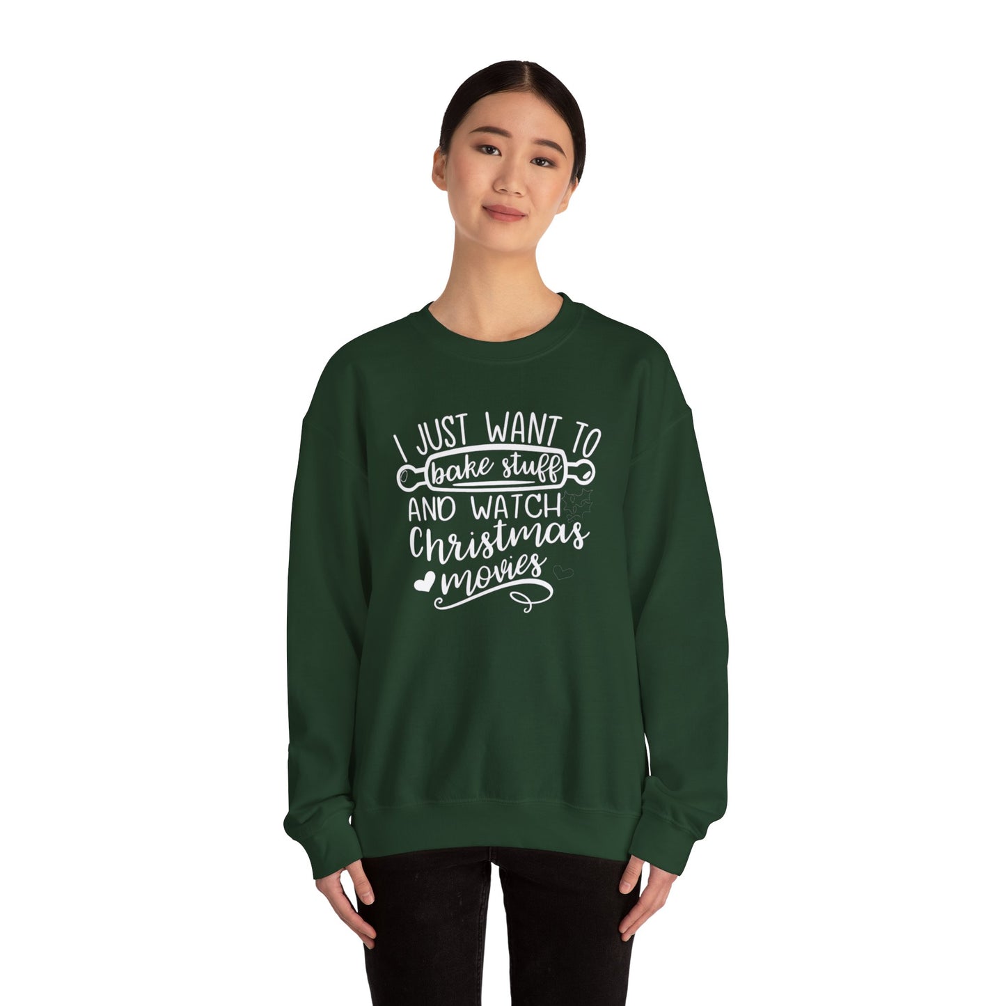I Just Wanted To Bake Stuff And Watch Christmas Movies Sweatshirt, Christmas Sweater, Holiday Hoodie, Merry Christmas Sweatshirt