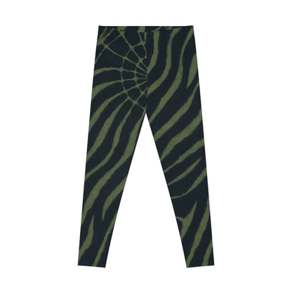 Wild Jungle Print Stretchy Leggings, Yoga, Acrobatics, Yoga, Acroyoga - Batik, Tie-Dye - unisex -turquoise