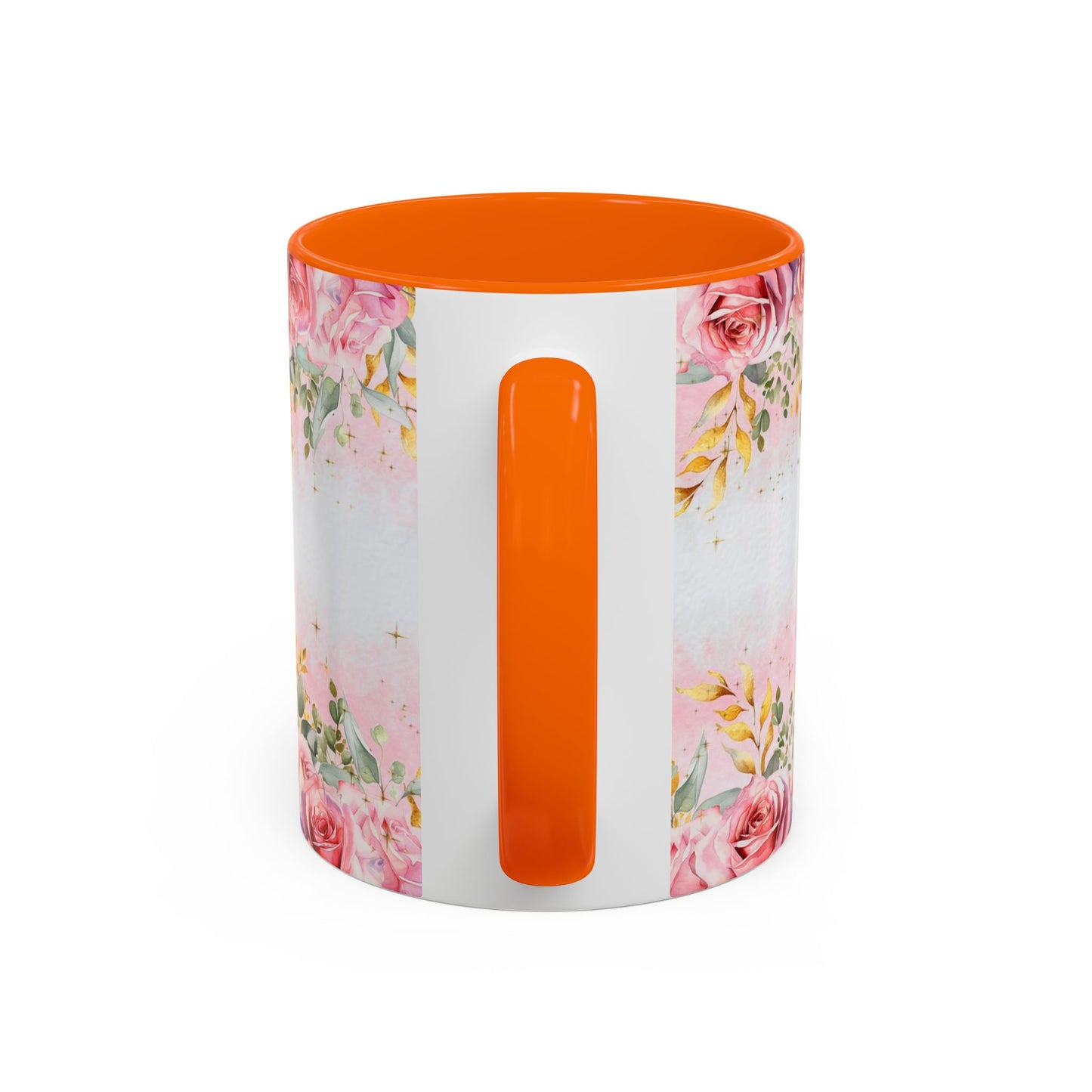 Personalized Floral Accent Coffee Mug, Custom Gift for Her, Birthday Mug, Floral Drinkware, Mother's Day Gift