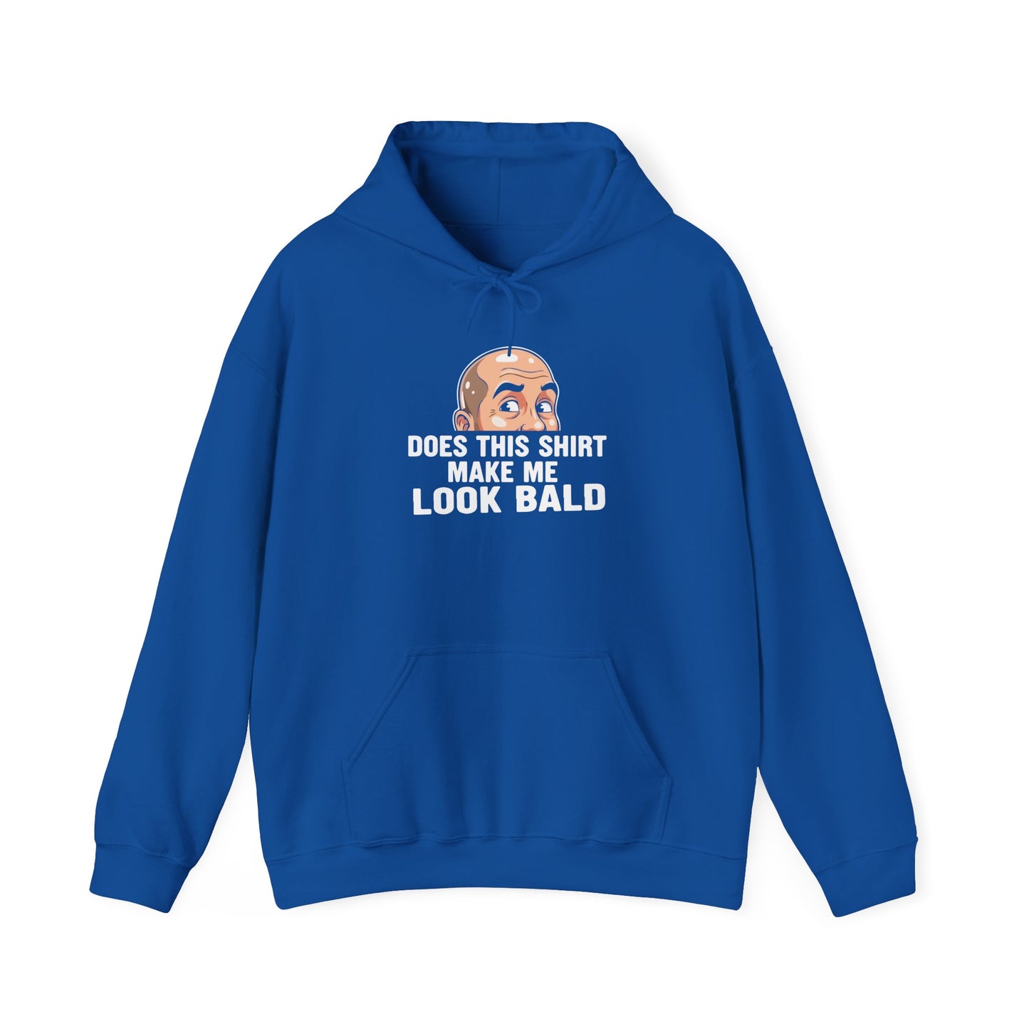 Funny Bald Hoodie for Men | Does This Shirt Make Me Look Bald Hooded Sweatshirt | Bald Guy Humor Gift | Gag Gift for Him | Funny Hoodie