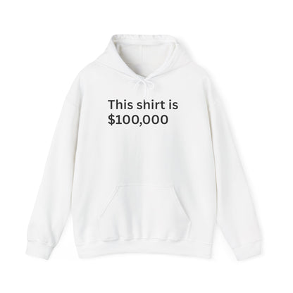 This shirt is 100 Thousand Hoodie | No Joke on Back Text Sweatshirt Hoodie