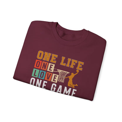 Basketball Sweatshirt with Motivational Quote, Perfect for Sports Lovers, Team Spirit, Gifts for Athletes, Friends, Players
