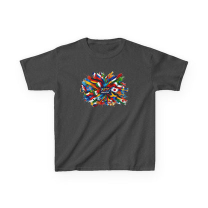 Colorful Paint Splash Kids T-Shirt | 2026 USA Soccer Tee for Kids | Abstract Art Graphic Shirt | Fun Youth Fan Gift, Football Lover Gift