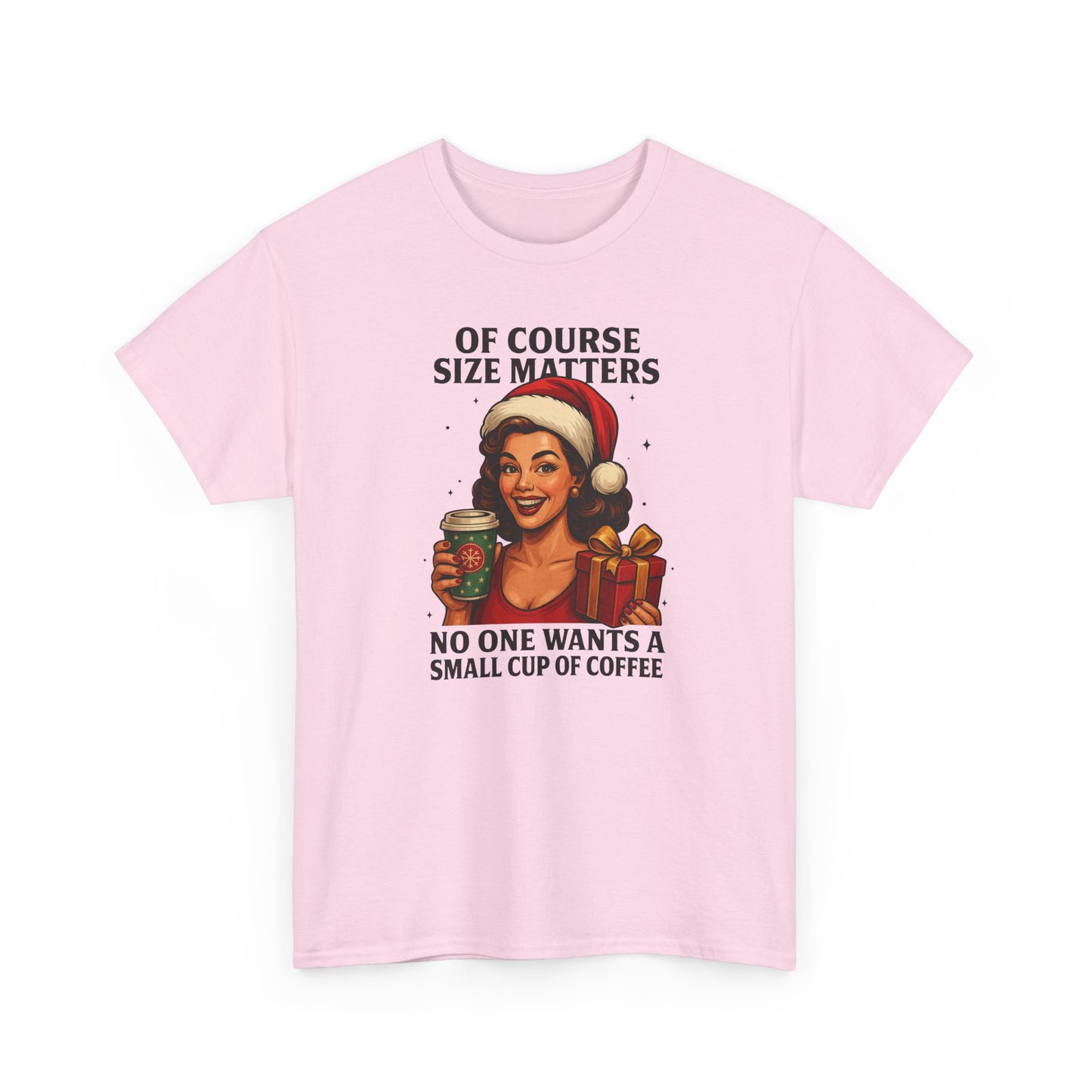 Funny Coffee Christmas Sweatshirt, Of Course Size Matters, Holiday Coffee Lover Gift, Retro Santa Coffee Sweatshirt, Xmas Winter Crewneck