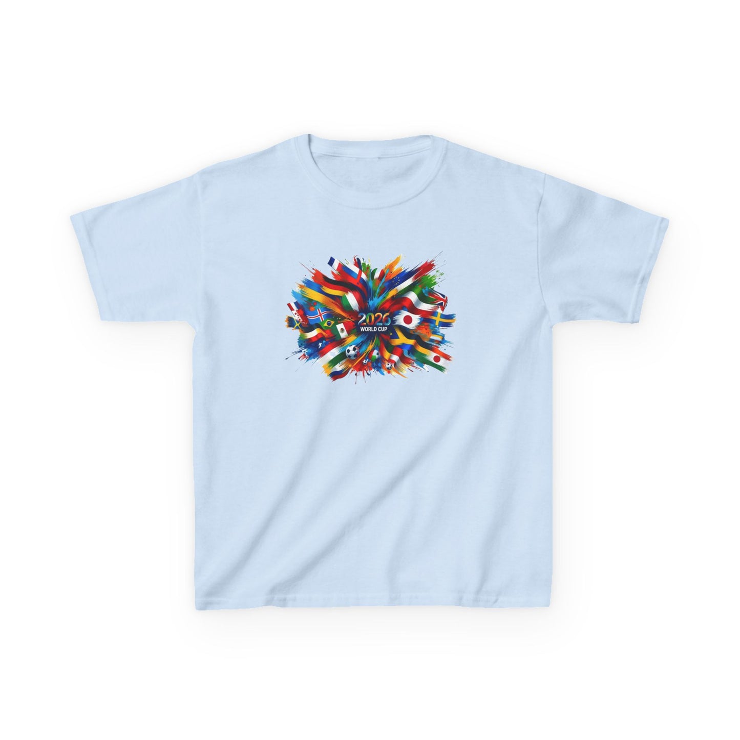 Colorful Paint Splash Kids T-Shirt | 2026 USA Soccer Tee for Kids | Abstract Art Graphic Shirt | Fun Youth Fan Gift, Football Lover Gift