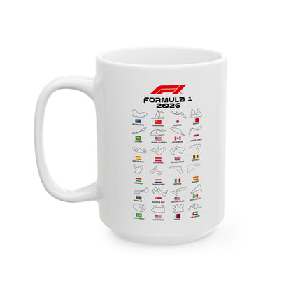 Formula One 2026 Mug, F1 Race Track Coffee Cup, Grand Prix Fan Gift, Motorsport Mug, Racing Dad Gift, Auto Lover Cup