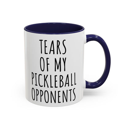 Tears of My Pickleball Opponents Mug, Funny Pickleball Gift for Players, Grandma & Grandpa | 11oz 15oz Ceramic Accent Coffee Cup