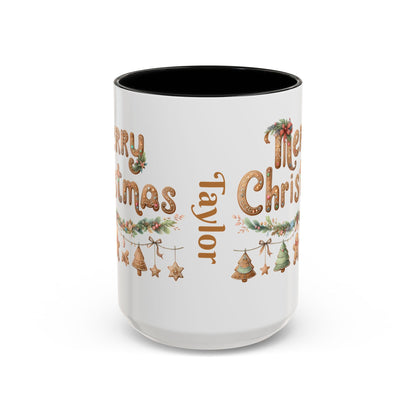 Personalized Christmas Cheer Coffee Mug, Holiday Gift, Festive Drinkware, Seasonal Decor, Cute Mug, Joyful Holiday Memento