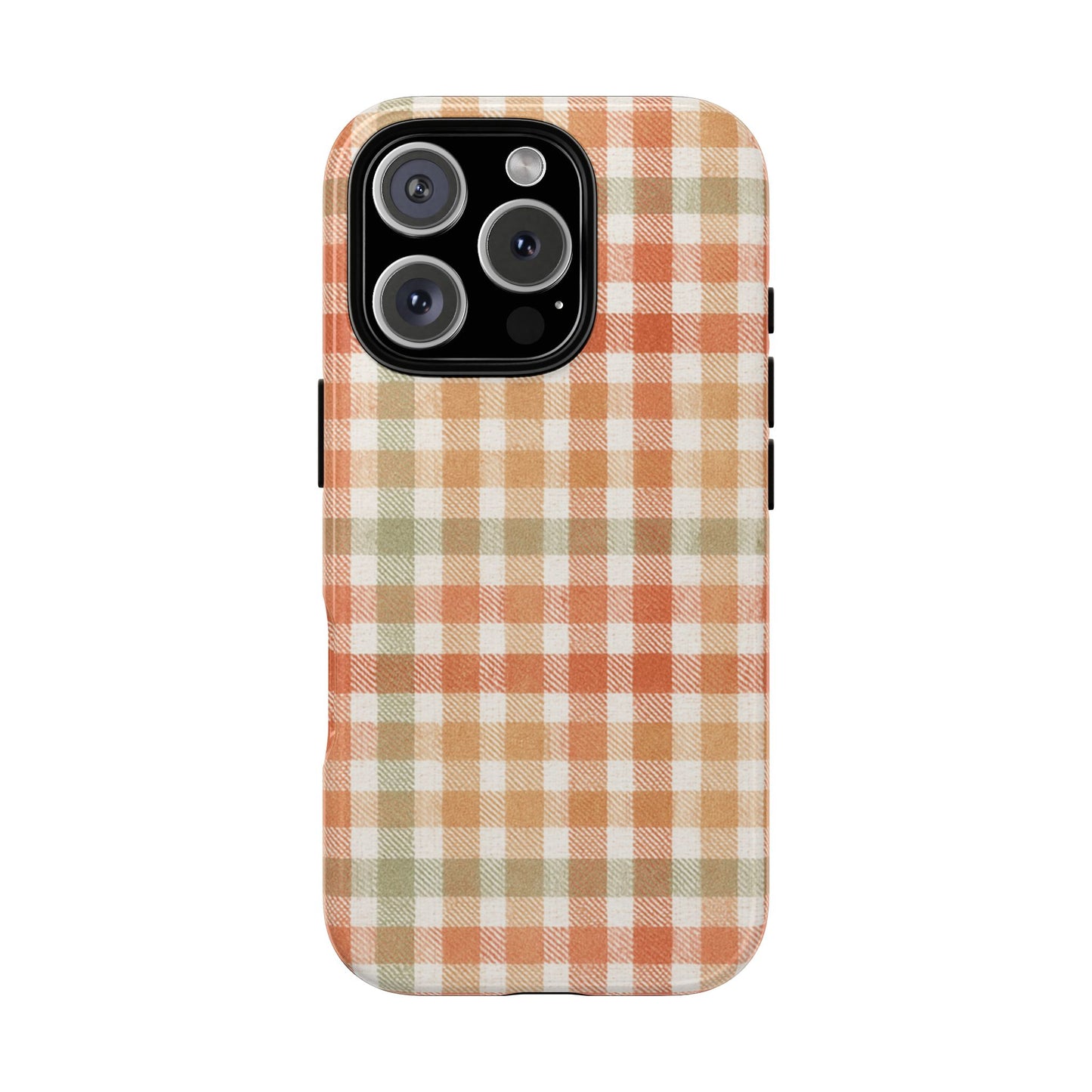Boho Checkered Phone Case | Neutral Aesthetic Plaid Case | Retro Minimalist Check Design | iPhone Cover | Samsung Cover