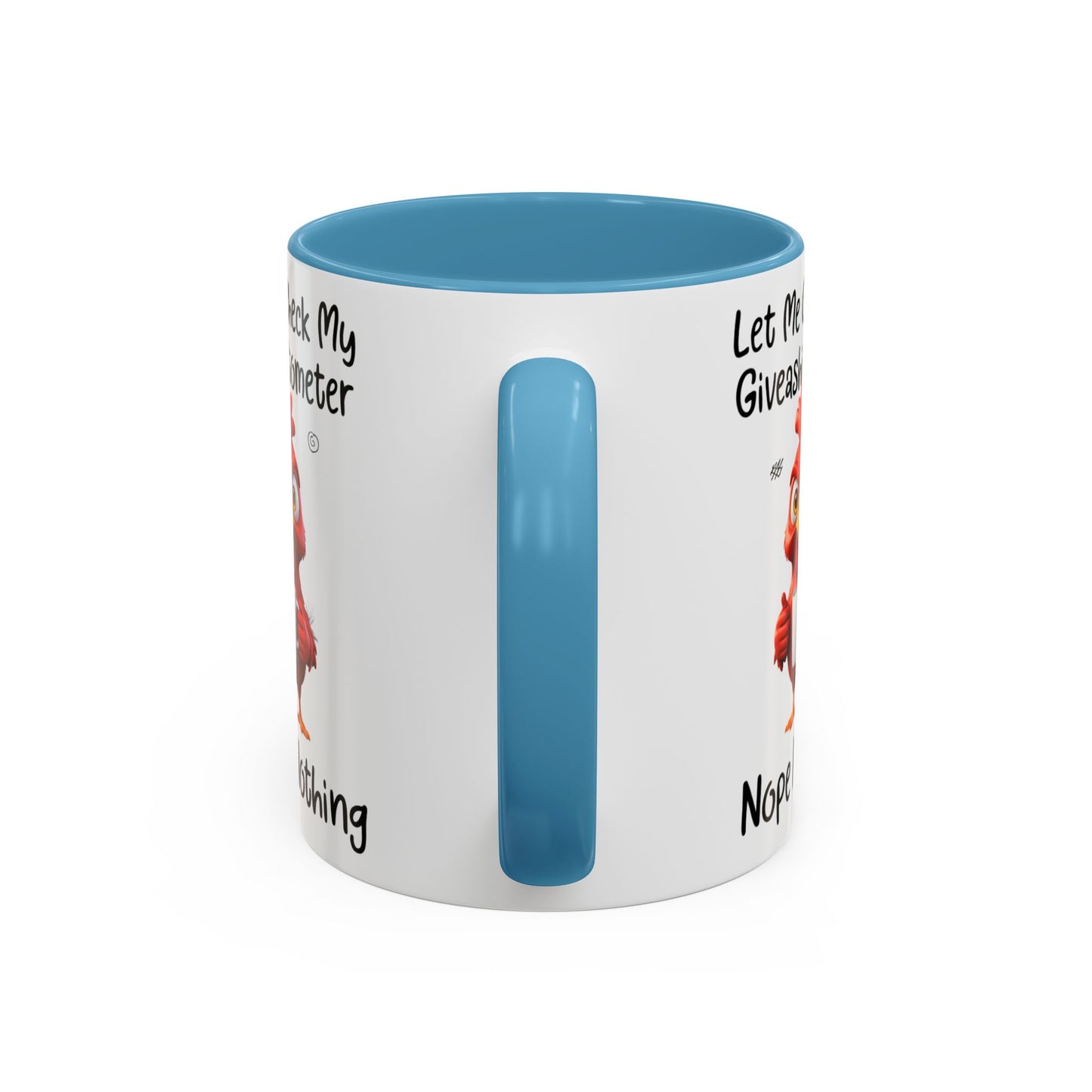 Funny Giveashitometer Mug | Sarcastic Coffee Mug with Rooster | Sassy Office Mug | Gift for Coworkers Friends