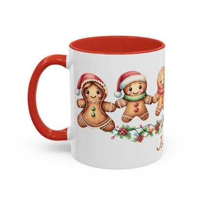 Personalized Gingerbread Friends Coffee Mug, Holiday Mug, Christmas Decor, Personalized Coffee Cup, Gift for Her, Winter Wonderland