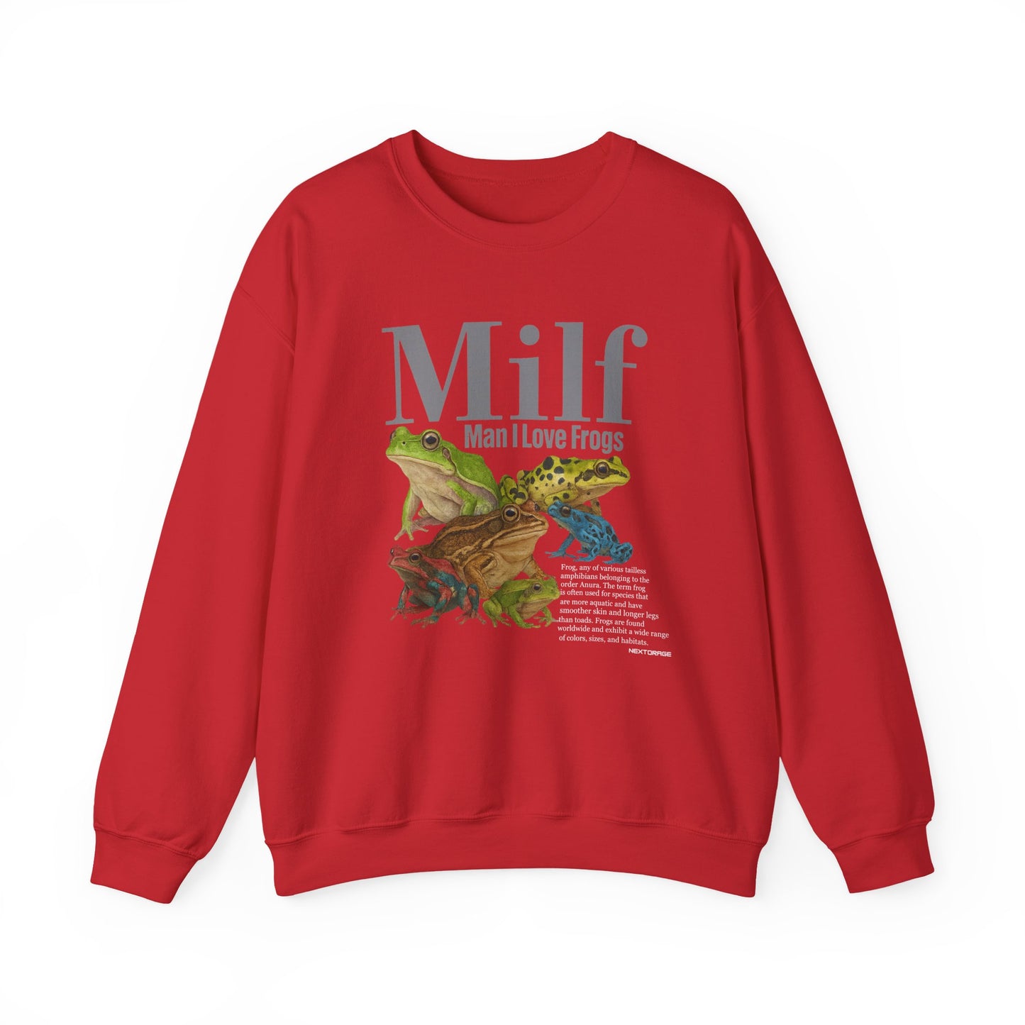 Man I Love Frogs Sweatshirt, Vintage Style Meme Frog Sweater, Funny Gen Z ''MILF'' Frog Crewneck, Inappropriate Gag Gift, Cozy Pullover