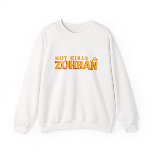 Hot Girls Zohran Crewneck Sweatshirt, Retro Orange Minimalist Graphic Pullover, Cozy Vintage City Style Gift, Mayor New York