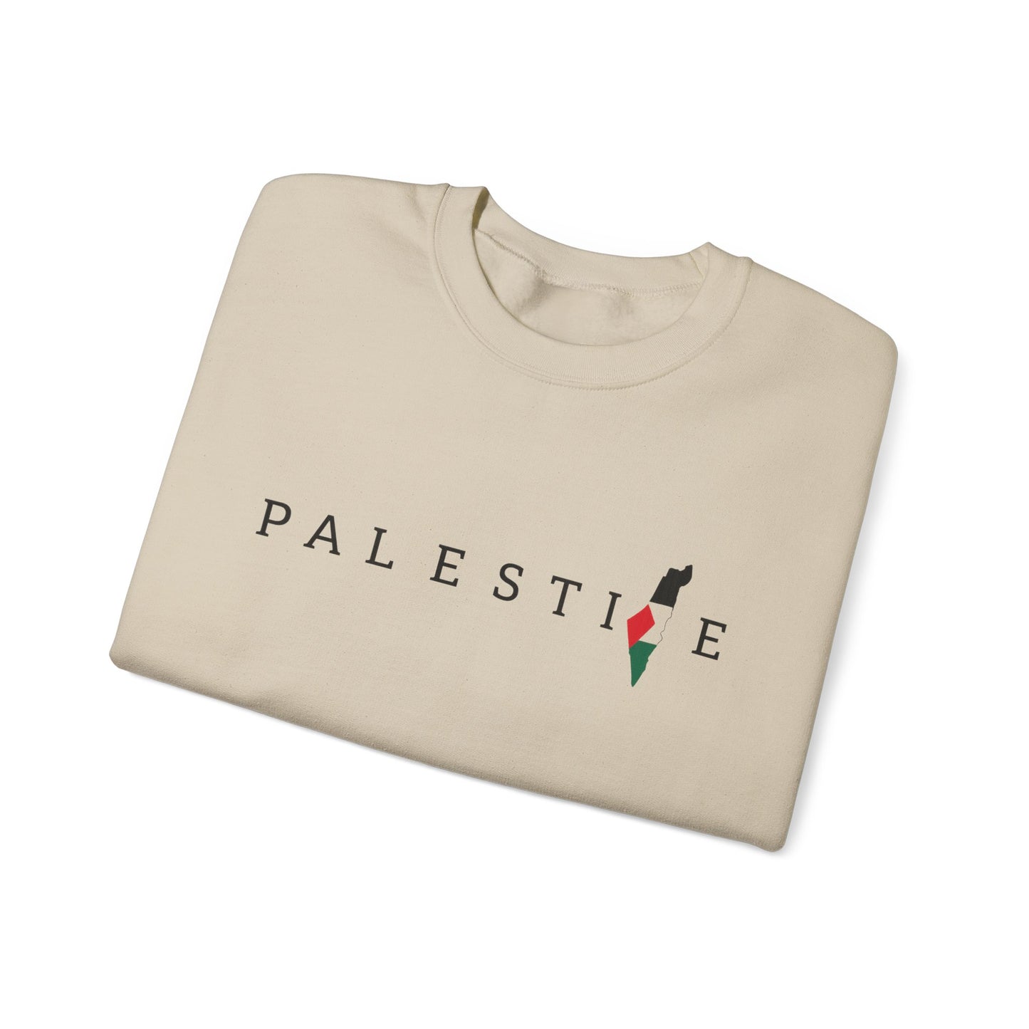 Palestine Heart Sweatshirt, Cozy Sweater, Casual Gift for Activists, Statement Apparel, Comfortable Layering Piece, Palestine Gift