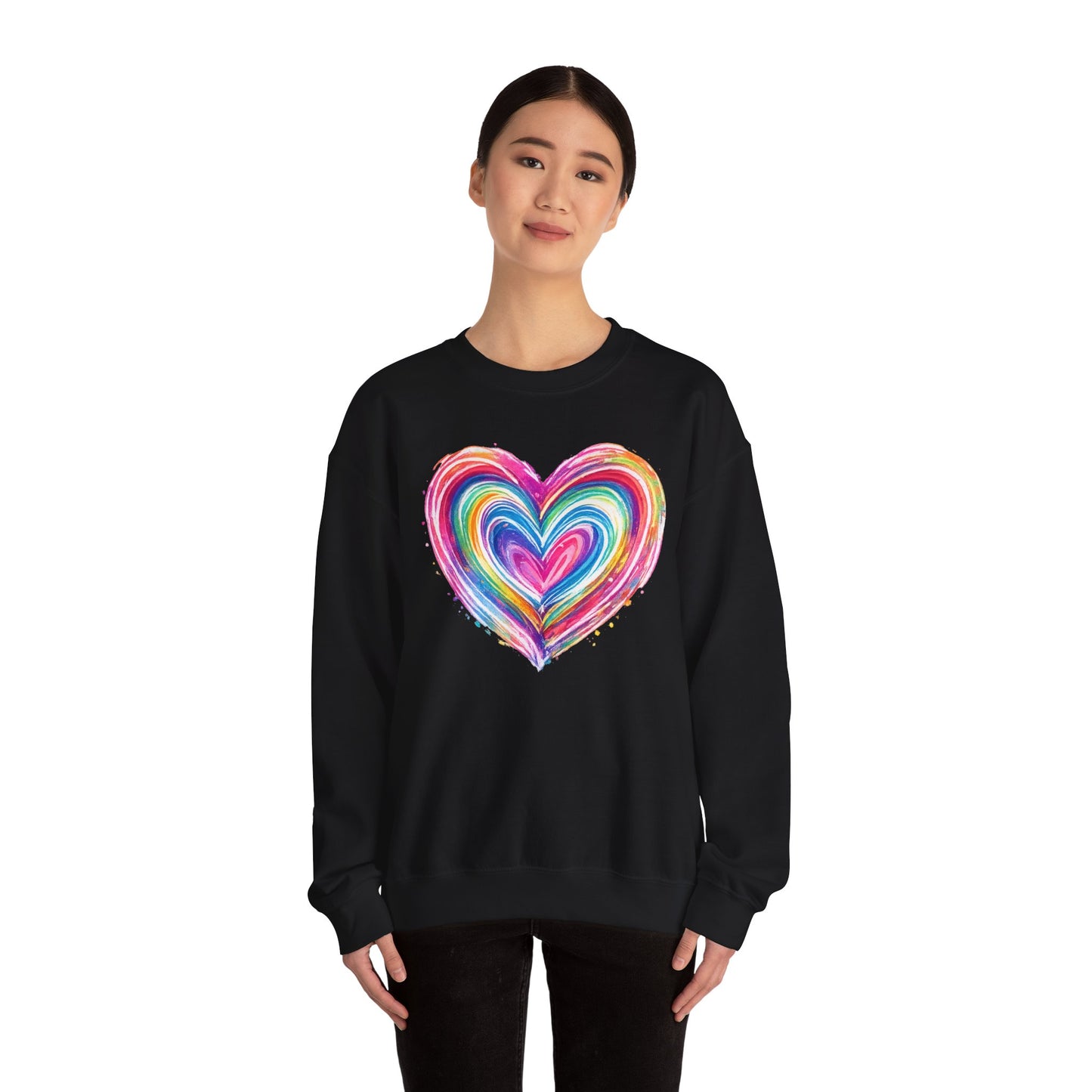 Comfort Colors Cute Heart SweatShirt, Brushstroke Heart , Valentine Gift, Womens Love Sweater, Anniversary Day , Coquette Valentine Tee